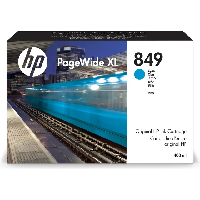 HP 849 400-ml Cyan PageWide XL Ink Kartric (1XB39A)