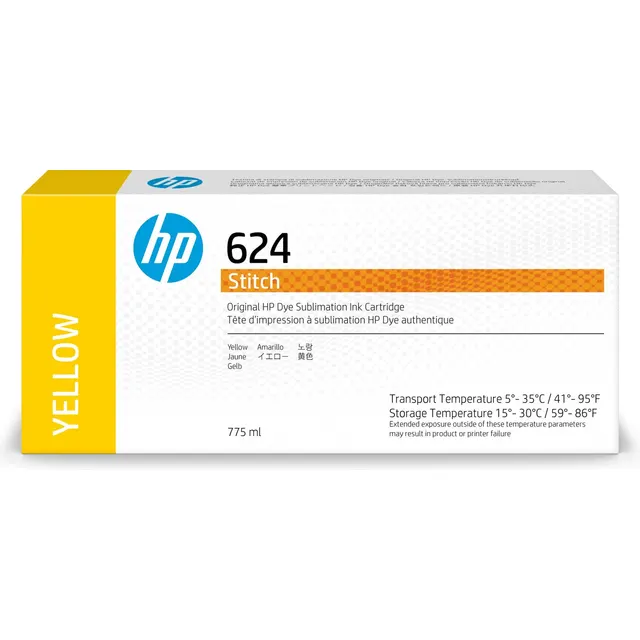 HP 624 775-ml Yellow Stitch Dye Sublimation Ink Kartric (2LL56A)