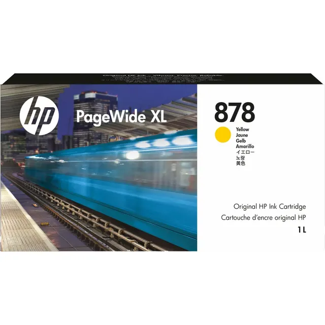 HP 878 1-liter Yellow PageWide XL Ink Kartric (312Z4A)