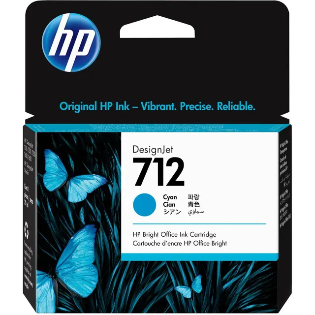 HP 712 29-ml Cyan DesignJet Ink Kartric (3ED67A)