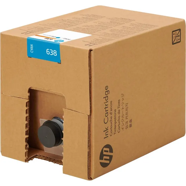HP 638 10-liter Cyan Stitch Dye Sublimation Ink Kartric (4UV64A)