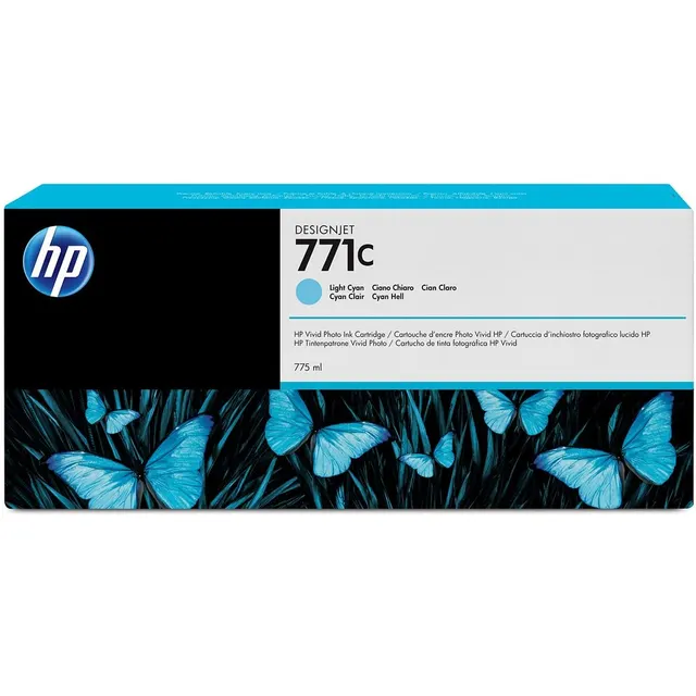 HP 771C 775-ml Light Cyan DesignJet Ink Kartric (B6Y12A)