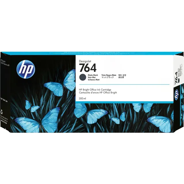 HP 764 300-ml Matte Black DesignJet Ink Kartric (C1Q16A)