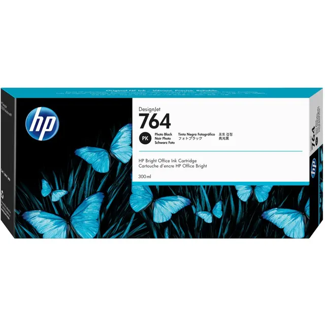 HP 764 300-ml Photo Black DesignJet Ink Kartric (C1Q17A)