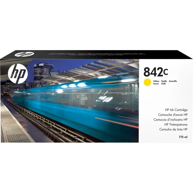 HP 842C 775-ml Yellow PageWide XL Ink Kartric (C1Q56A)