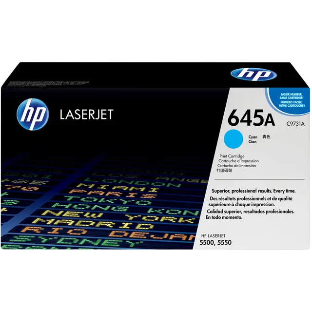 HP 645A Cyan Original LaserJet Toner Kartric (C9731A)
