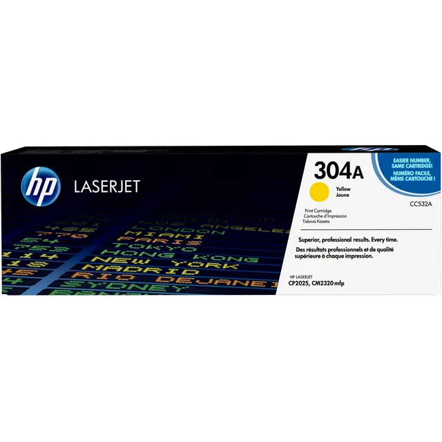HP 304A Yellow Original LaserJet Toner Kartric (CC532A)