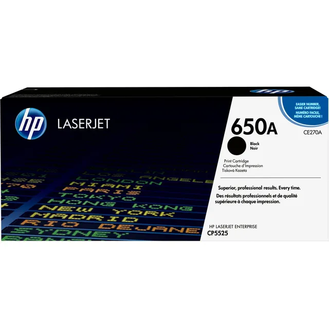 HP 650A Black Original LaserJet Toner Kartric (CE270A)