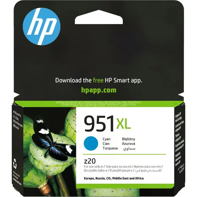 HP 951XL High Yield Cyan Original Ink Kartric (CN046AE)