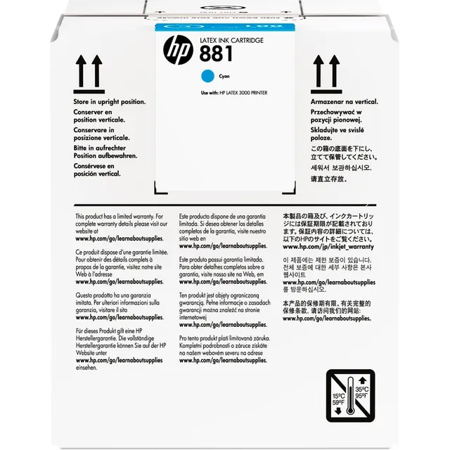 HP 881 5-liter Cyan Latex Ink Kartric (CR331A)