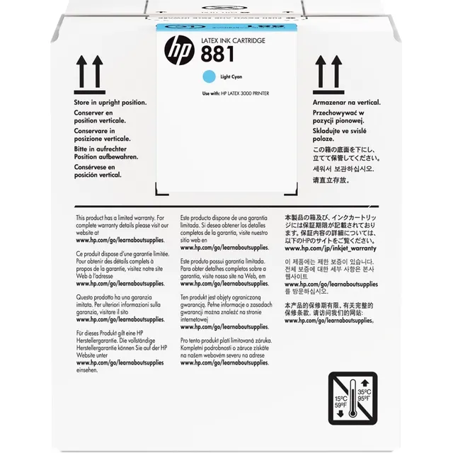 HP 881 5-liter Light Cyan Latex Ink Kartric (CR335A)