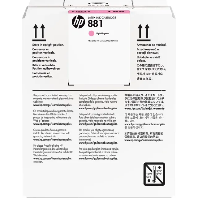 HP 881 5-liter Light Magenta Latex Ink Kartric (CR336A)