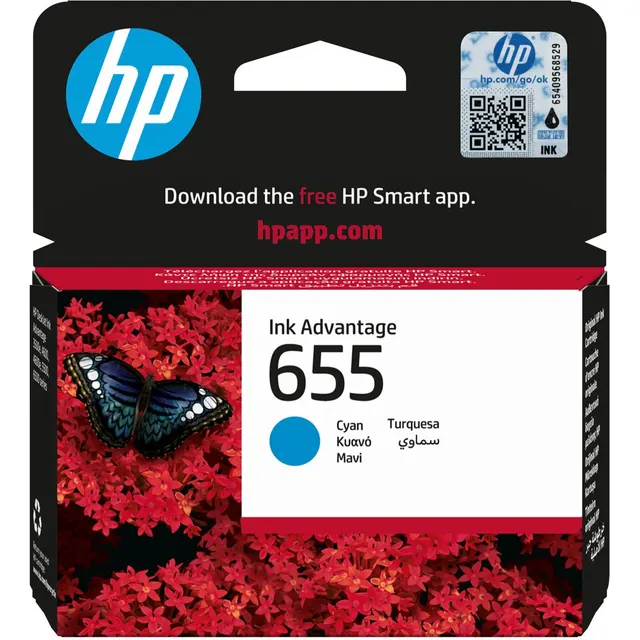 HP 655 Cyan Original Ink Advantage Kartric (CZ110AE)