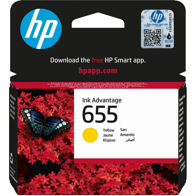 HP 655 Yellow Original Ink Advantage Kartric (CZ112AE)