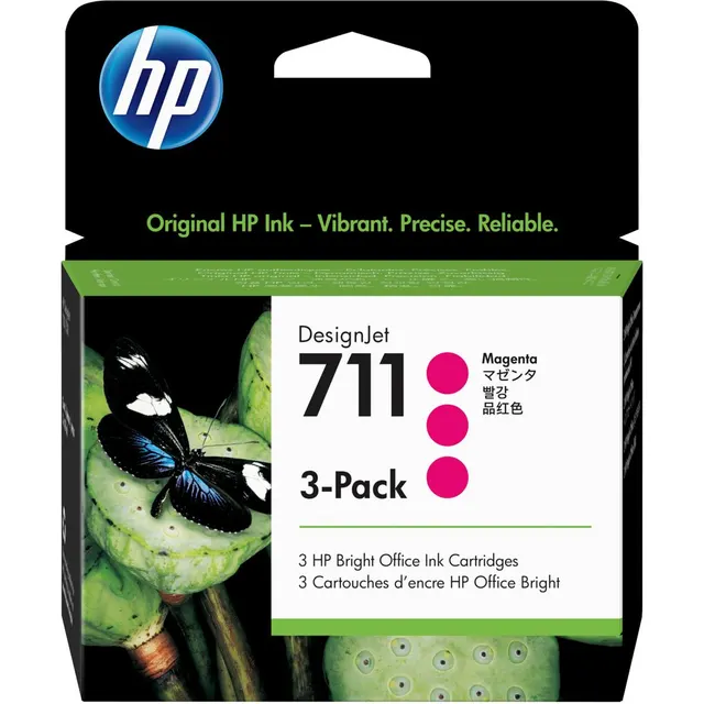 HP 711 3-pack 29-ml Magenta DesignJet Ink Kartric (CZ135A)