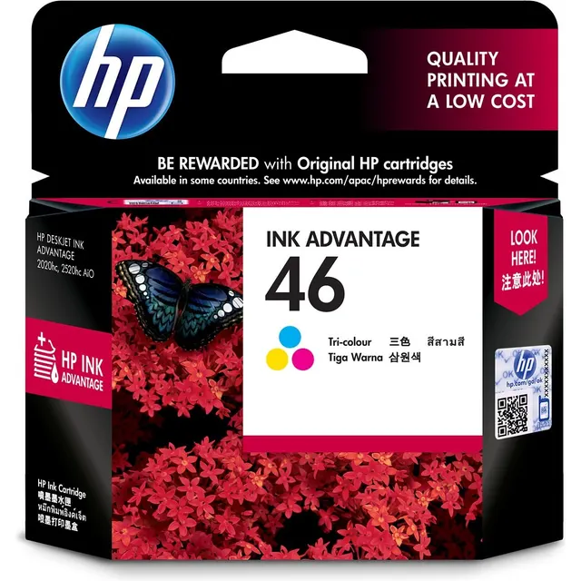 HP 46 Tri-color Original Ink Advantage Kartric (CZ638AE)