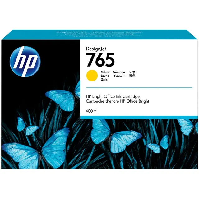 HP 765 400-ml Yellow DesignJet Ink Kartric (F9J50A)