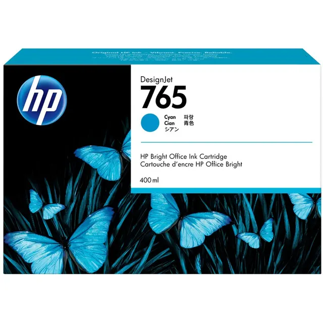 HP 765 400-ml Cyan DesignJet Ink Kartric (F9J52A)