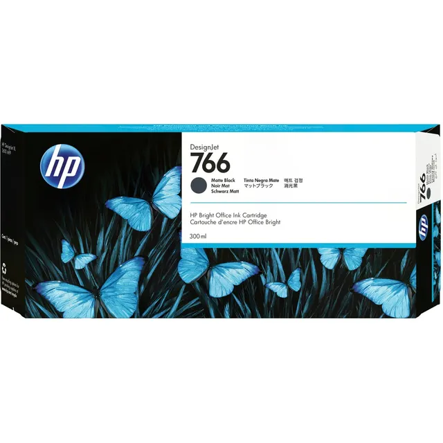 HP 766 300-ml Matte Black DesignJet Ink Kartric (P2V92A)