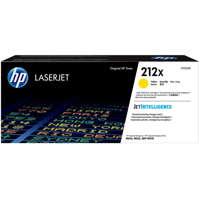 HP 212X High Yield Yellow Original LaserJet Toner Kartric (W2122X)