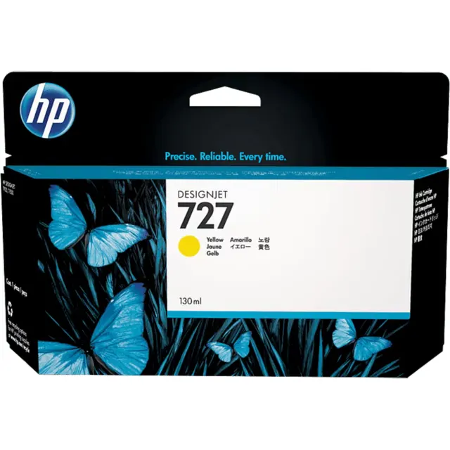 HP 727 130-ml Yellow DesignJet Ink Kartric
