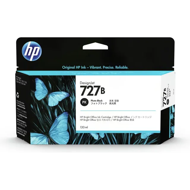 HP 727 130-ml Photo Black DesignJet Ink Kartric