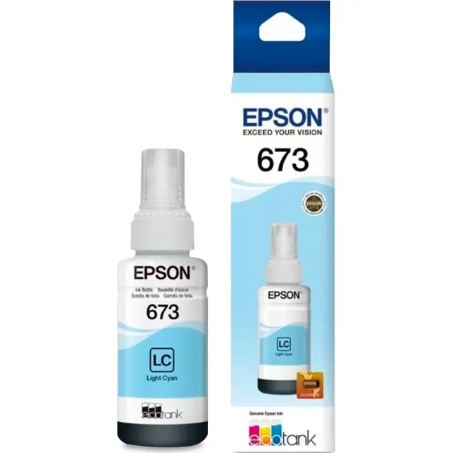 Epson 673 Light Cyan ink bottle
