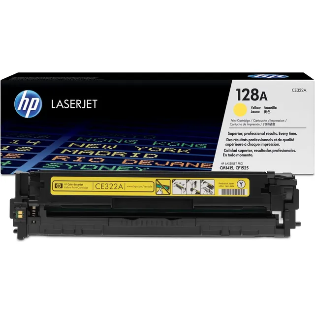HP 128A Yellow Original LaserJet Toner Cartridg