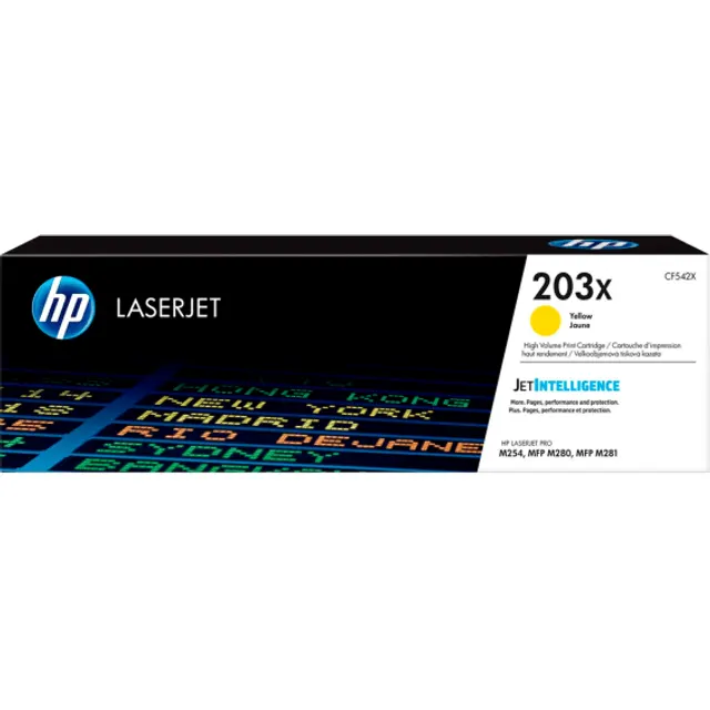HP 203X Original Yellow High Capacity Toner Kartric (CF542X)