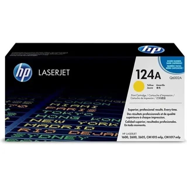 HP 124A Yellow Original LaserJet Toner Kartric (Q6002A)