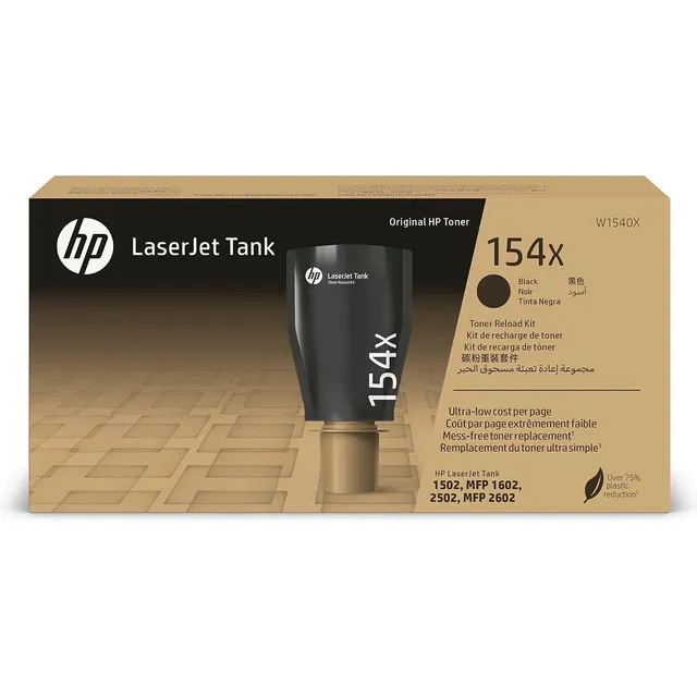 HP 154X Black Original LaserJet Tank Toner Reload Kit (W1540X)