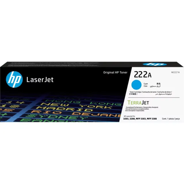 HP 222A Cyan Original LaserJet Toner Kartric (W2221A)