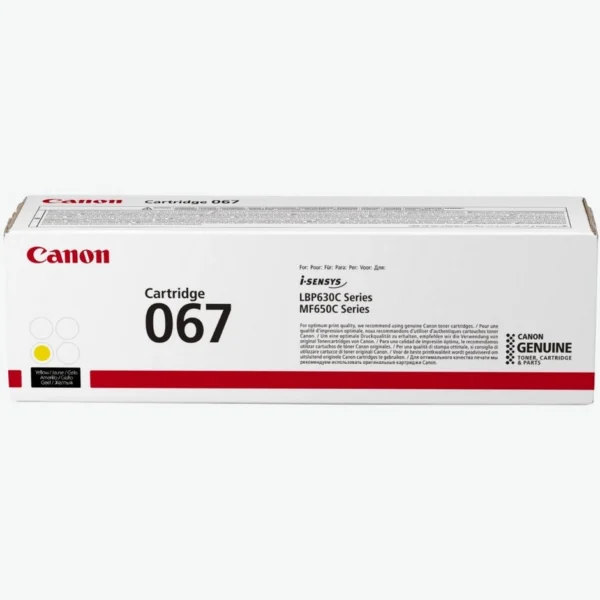 Canon 067 Toner Cartridge Yellow (5099C002)